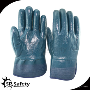 Heavy Duty, Safety Cuff, Nitril beschichtete Arbeitshandschuhe, Öl industrielle Nitril Handschuhe